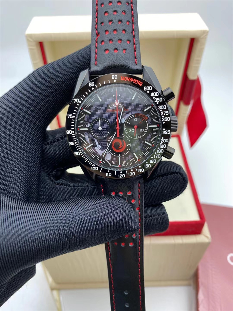 Men's Quartz Watch Chronograph 904L Stainless Steel 43mm-OG 93