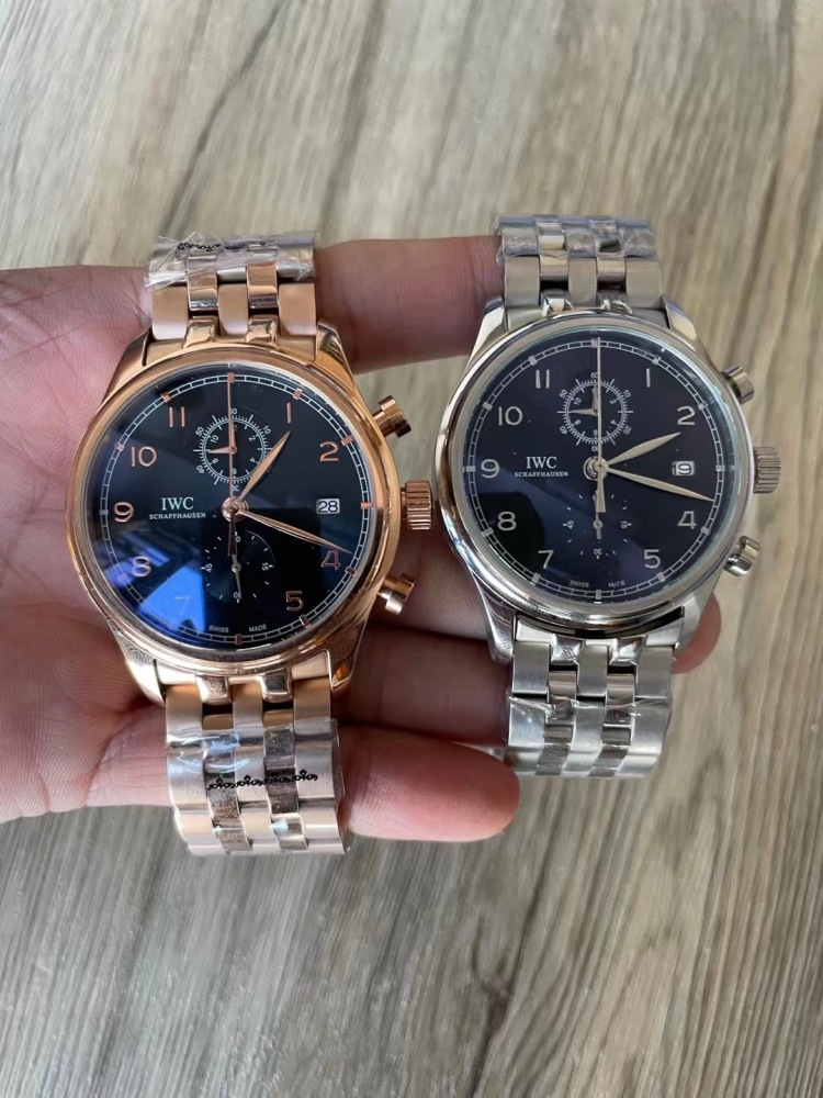 Men's Quartz Watch Chronograph 904L Stainless Steel 42mm-IC67