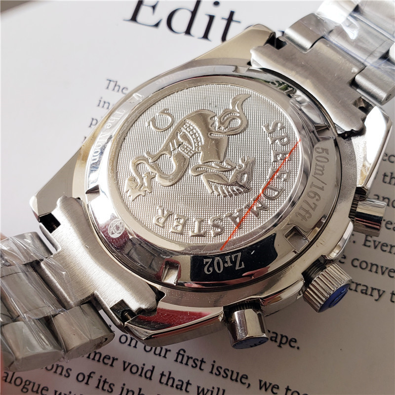 Men's Quartz Watch Chronograph 904L Stainless Steel 42mm-OG 9