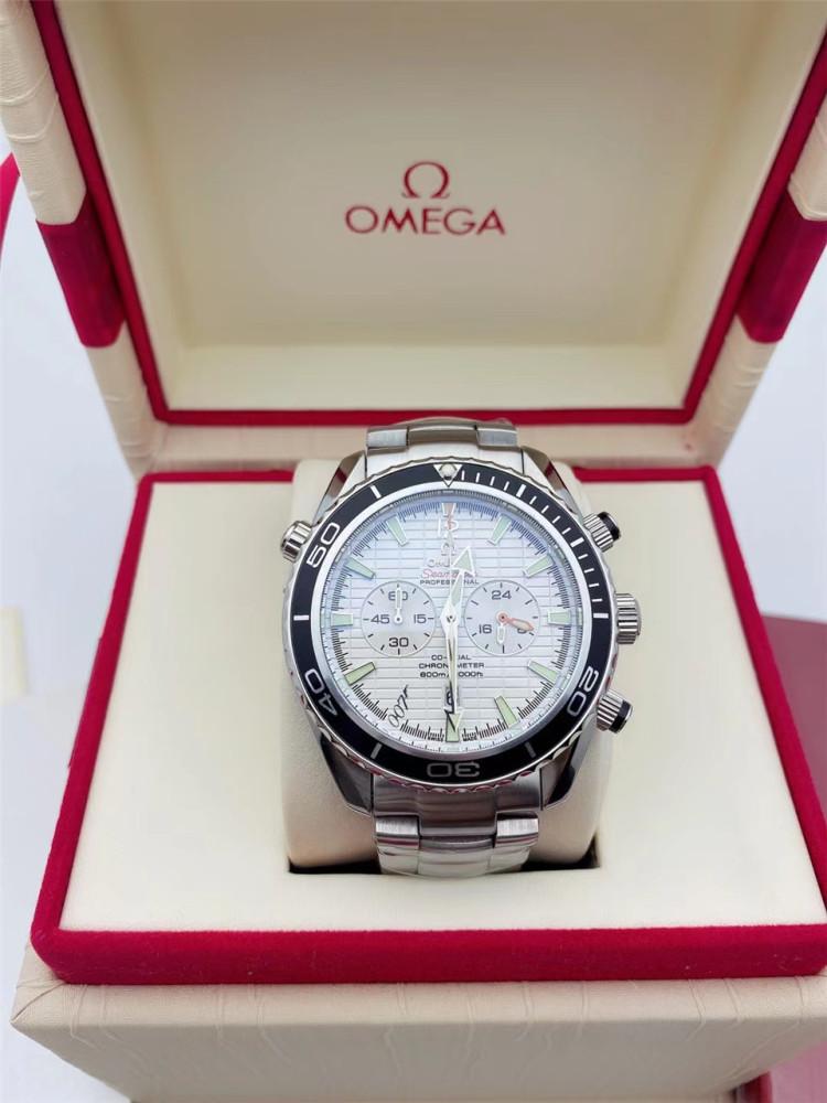 Men's Quartz Watch Chronograph 904L Stainless Steel 42mm-OG 77