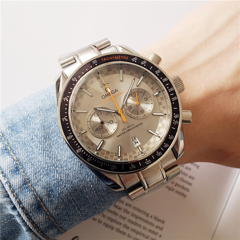 Men's Quartz Watch Chronograph 904L Stainless Steel 42mm-OG 9