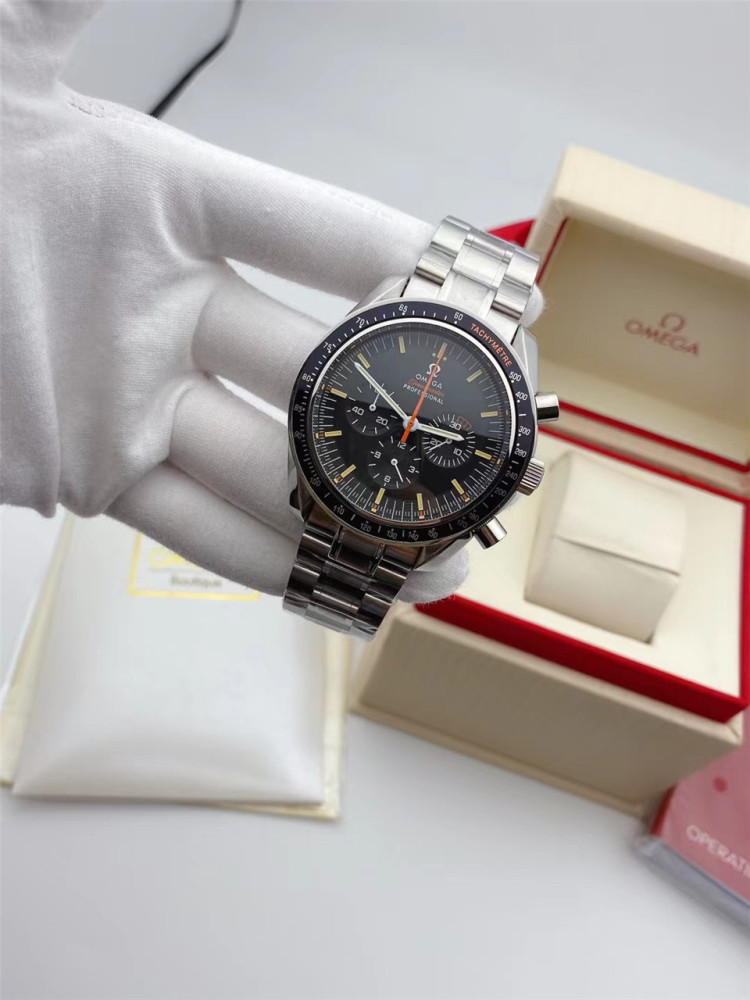 Men's Quartz Watch Chronograph 904L Stainless Steel 42mm-OG 74