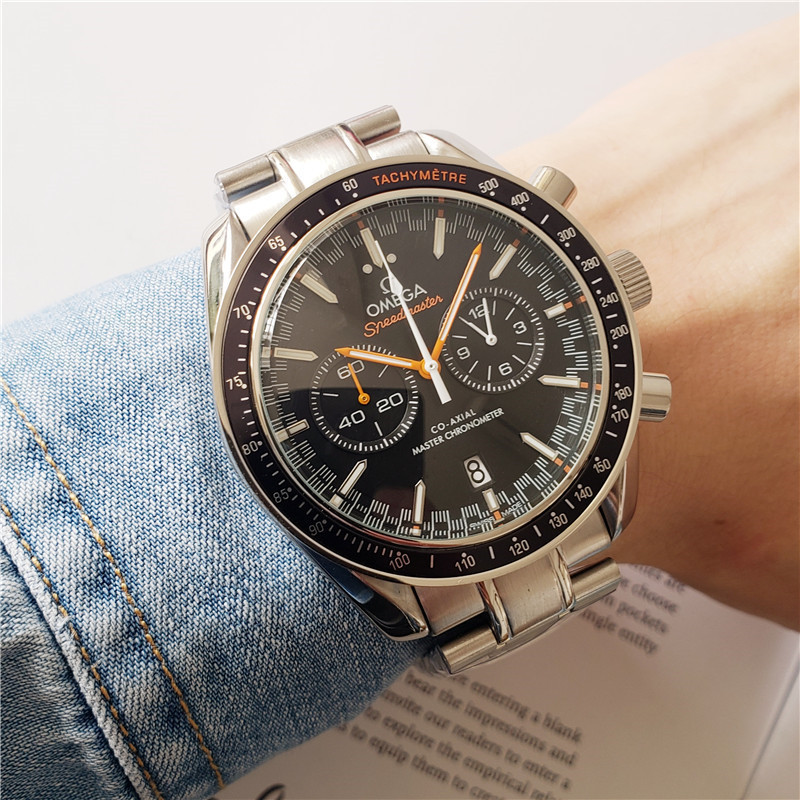 Men's Quartz Watch Chronograph 904L Stainless Steel 42mm-OG 9