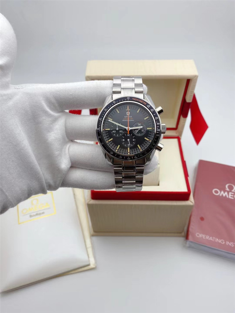 Men's Quartz Watch Chronograph 904L Stainless Steel 42mm-OG 74