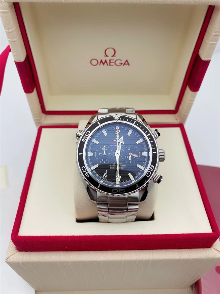Men's Quartz Watch Chronograph 904L Stainless Steel 42mm-OG 77
