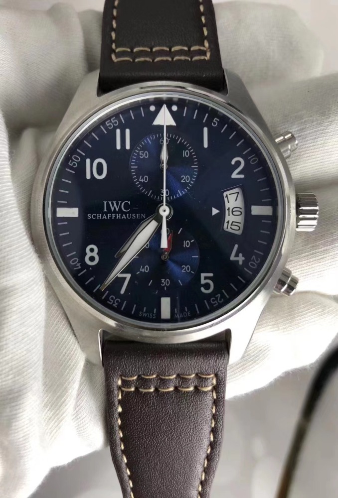 Men's Quartz Watch Chronograph 904L Stainless Steel 43mm-IC64