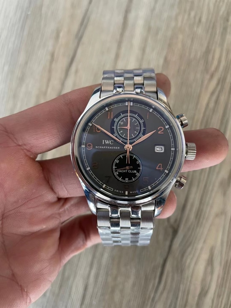 Men's Quartz Watch Chronograph 904L Stainless Steel 42mm-IC67