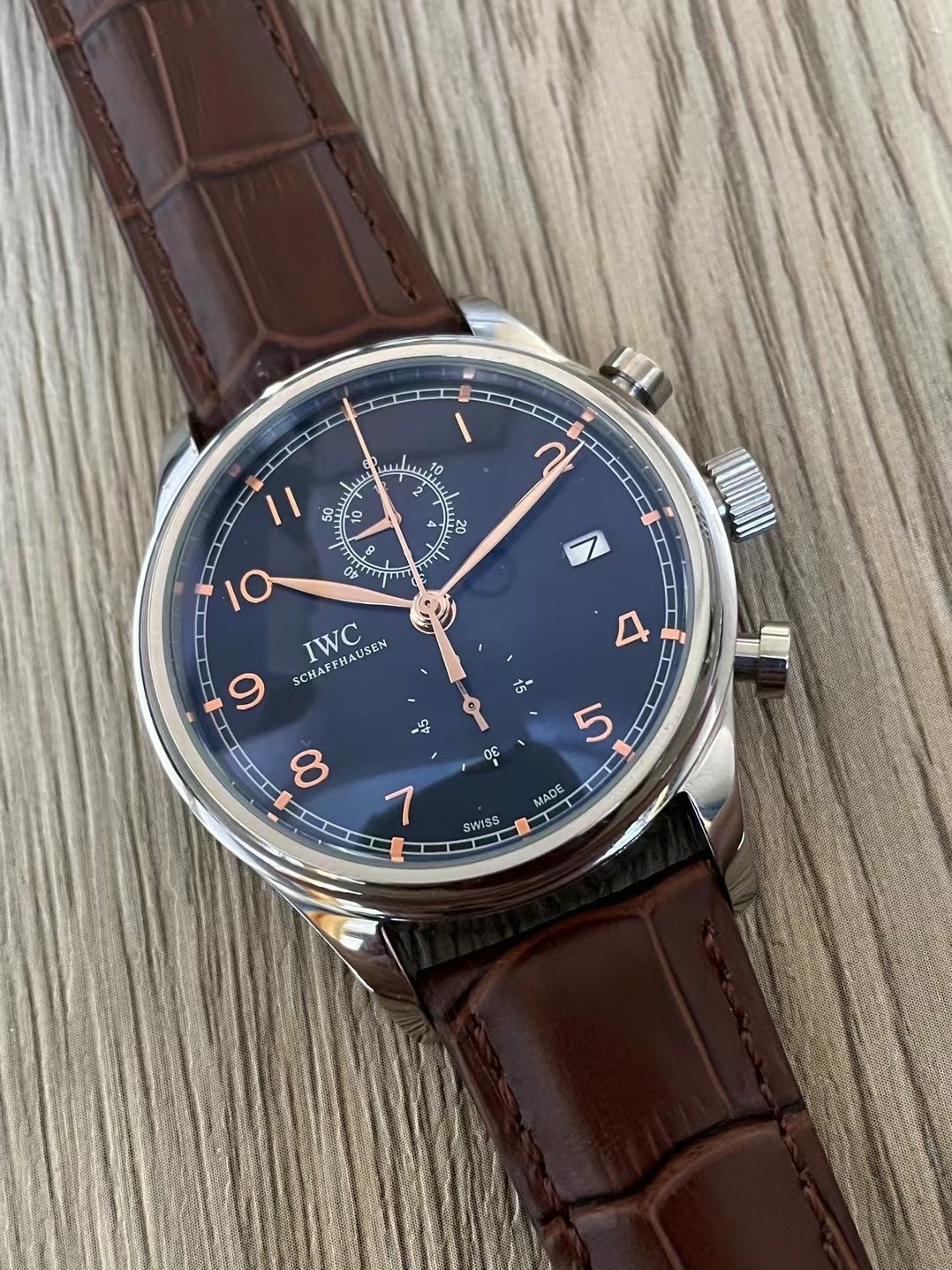 Men's Quartz Watch Chronograph 904L Stainless Steel 42mm-IC69