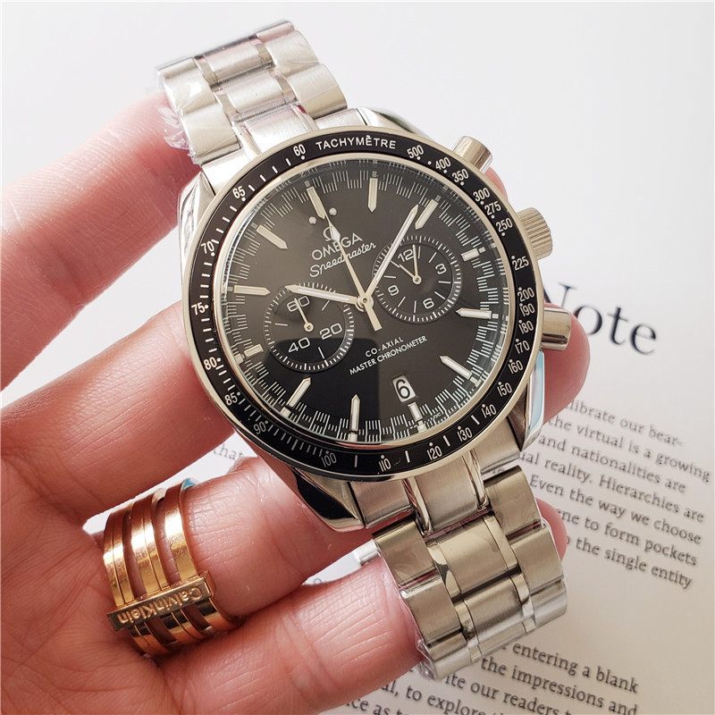 Men's Quartz Watch Chronograph 904L Stainless Steel 42mm-OG 9