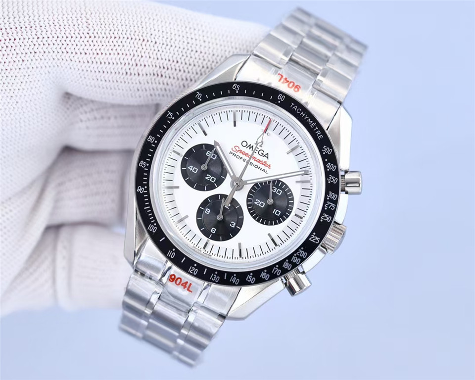 Men's Quartz Watch Chronograph 904L Stainless Steel 43mm-OG 99