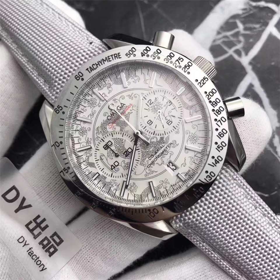 Men's Quartz Watch Chronograph 904L Stainless Steel 44mm-OG 79