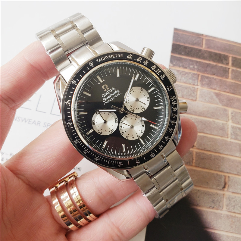 Men's Quartz Watch Chronograph 904L Stainless Steel 44mm-OG 6