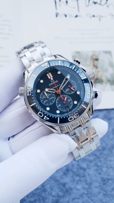Men's Quartz Watch Chronograph 904L Stainless Steel 42 mm-OG 126