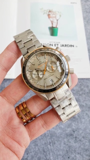 Men's Quartz Watch Chronograph 904L Stainless Steel 44mm-OG 21