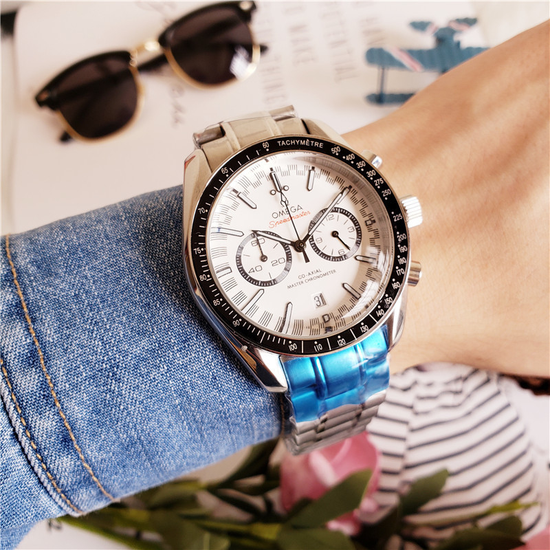 Men's Quartz Watch Chronograph 904L Stainless Steel 42 mm-OG 2