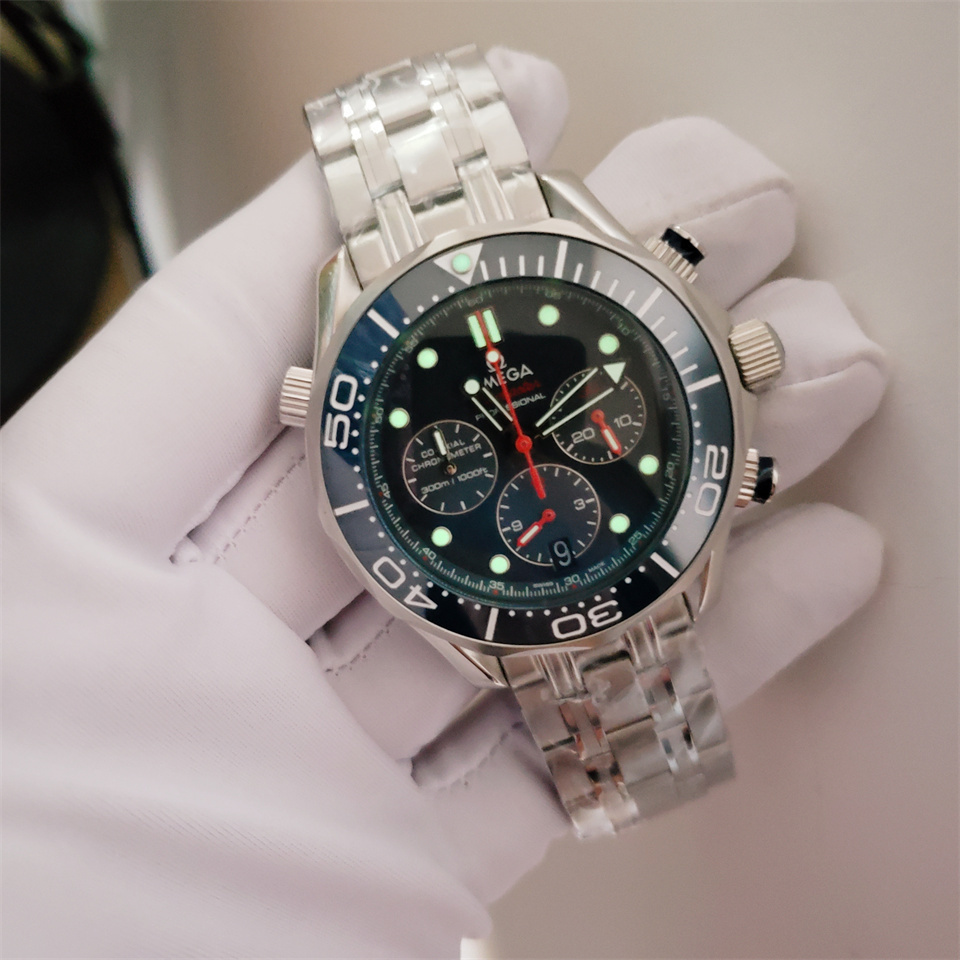 Men's Quartz Watch Chronograph 904L Stainless Steel 42 mm-OG 126