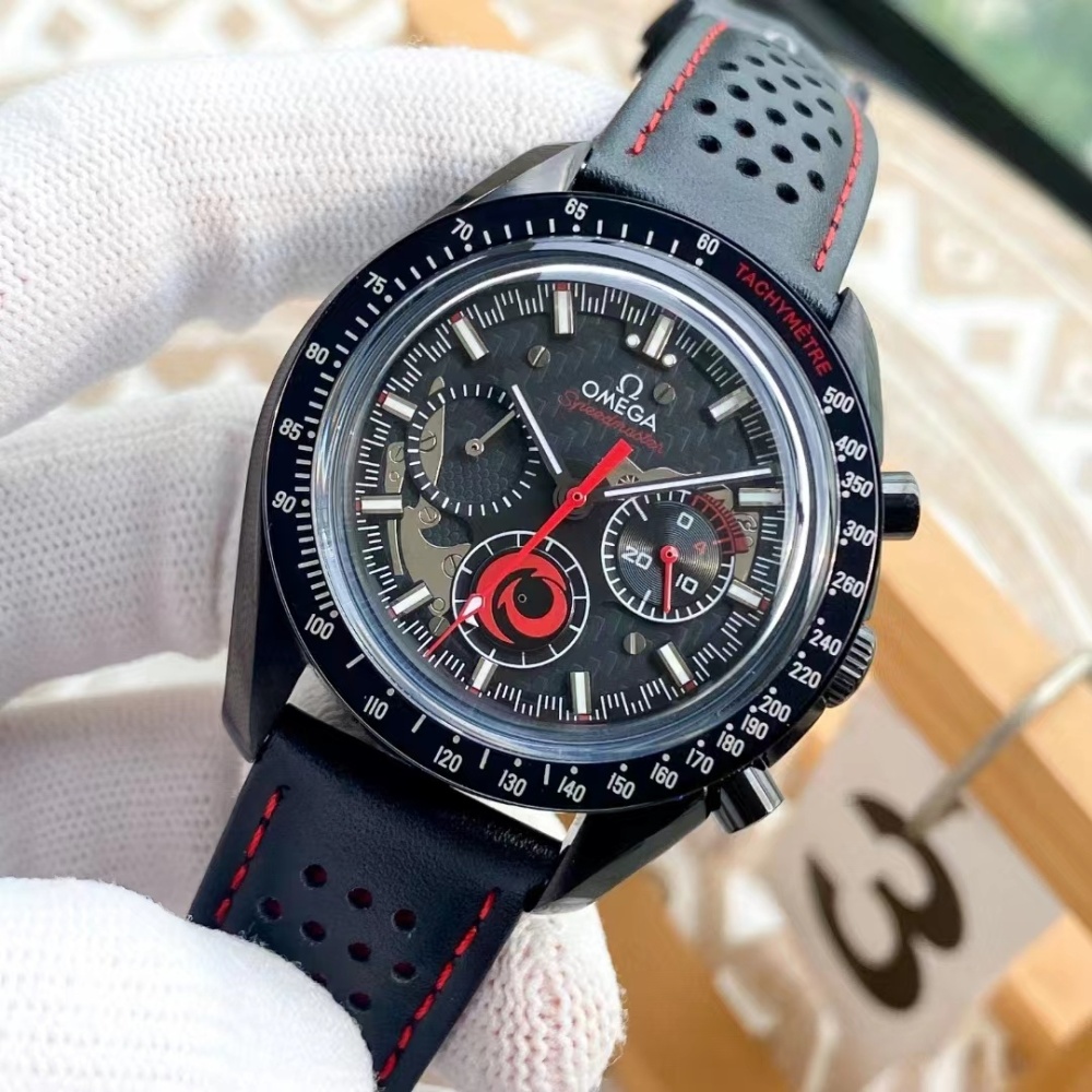 Men's Quartz Watch Chronograph 904L Stainless Steel 44 mm-OG 125