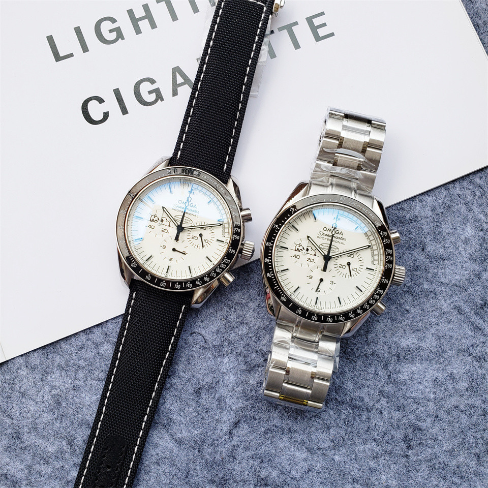 Men's Quartz Watch Chronograph 904L Stainless Steel 44 mm-OG 109