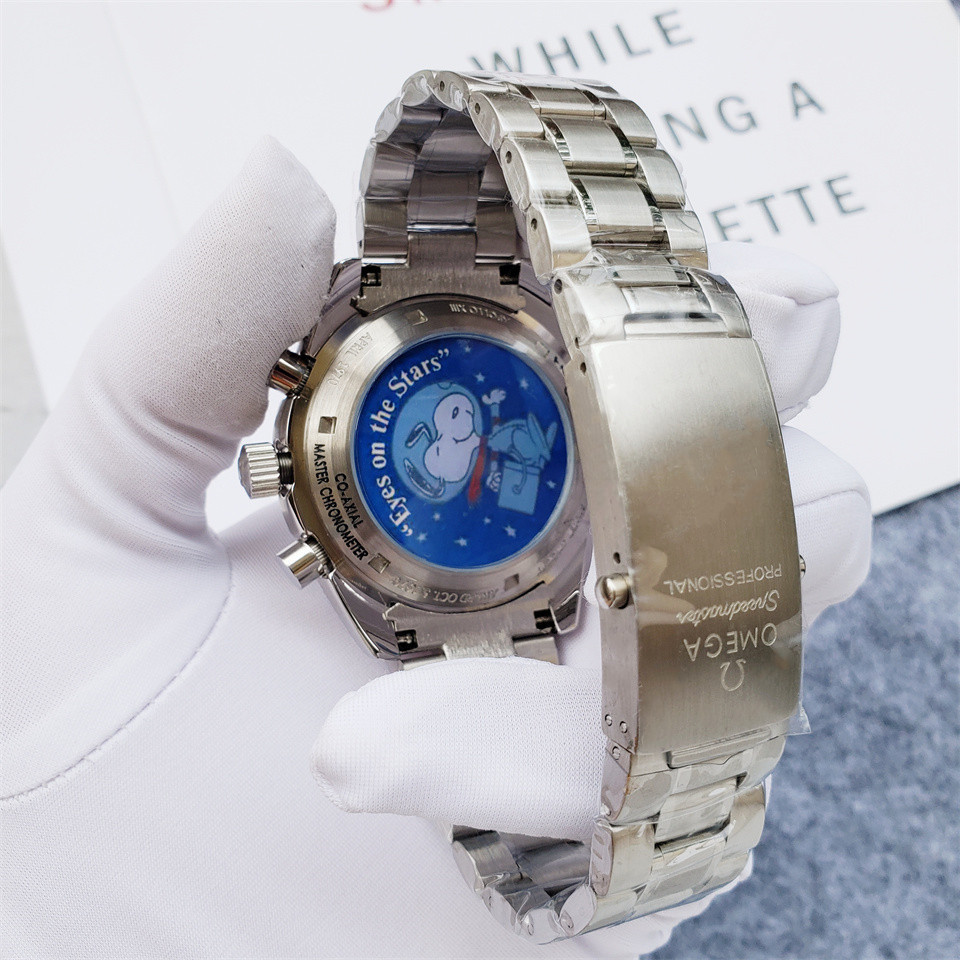 Men's Quartz Watch Chronograph 904L Stainless Steel 44 mm-OG 110