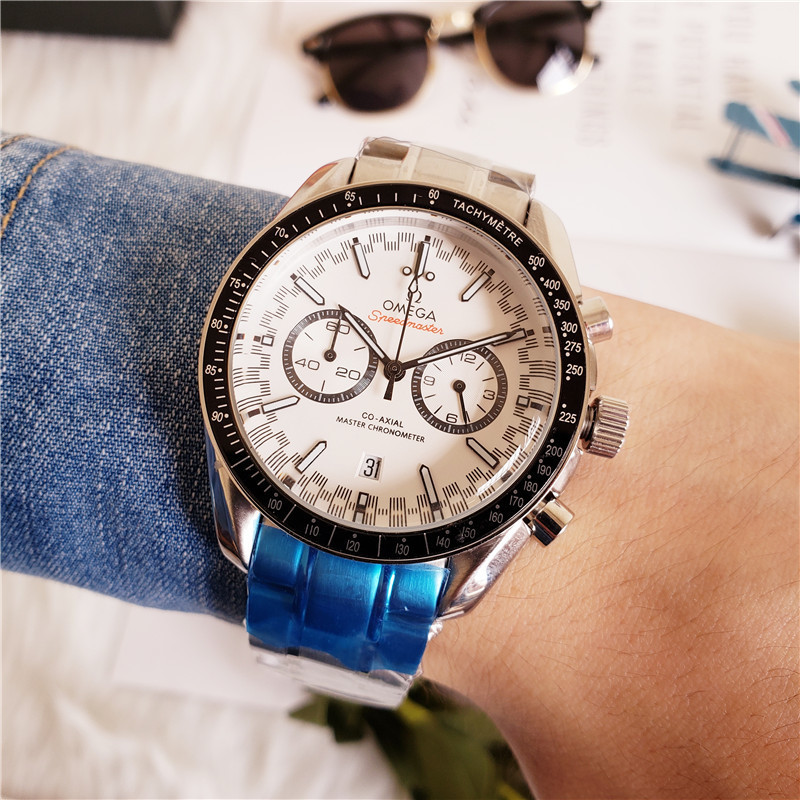 Men's Quartz Watch Chronograph 904L Stainless Steel 42 mm-OG 2