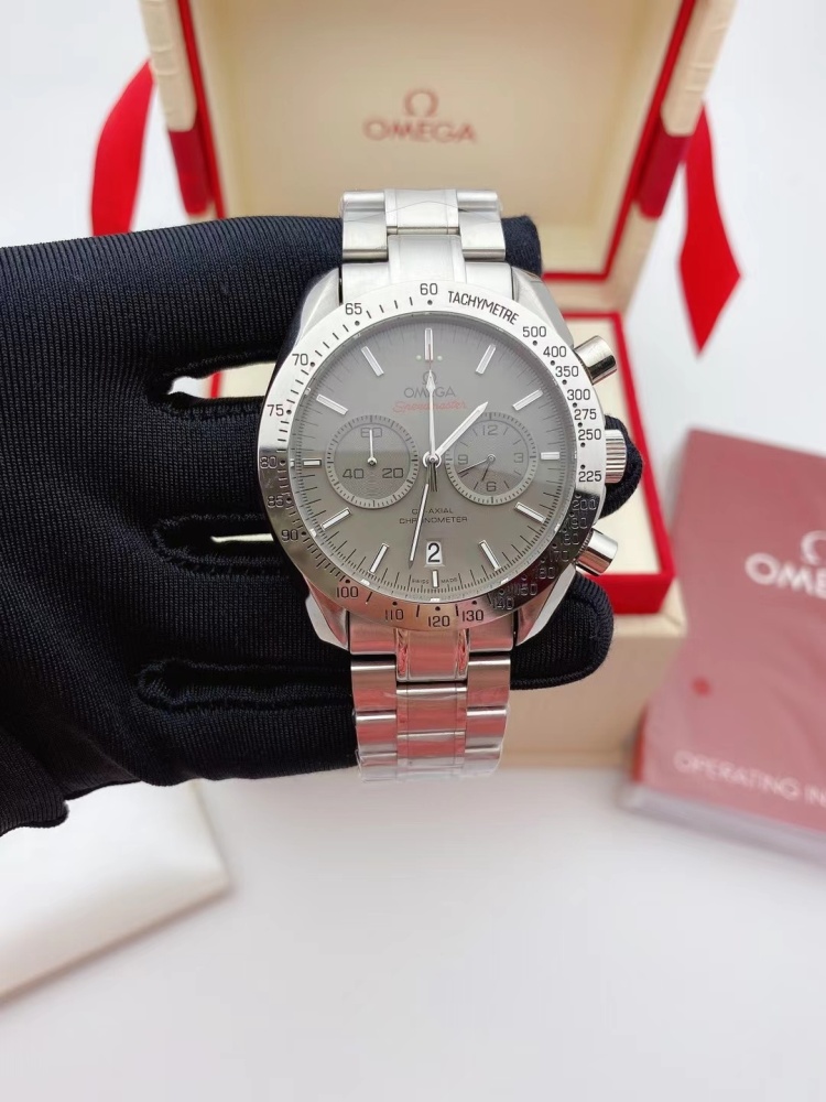 Men's Quartz Watch Chronograph 904L Stainless Steel 42mm-OG 24