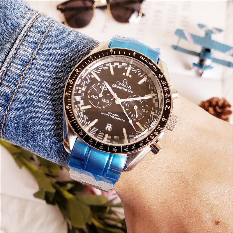 Men's Quartz Watch Chronograph 904L Stainless Steel 42 mm-OG 2