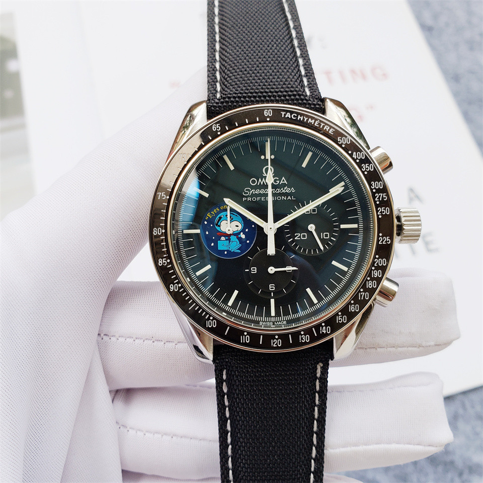 Men's Quartz Watch Chronograph 904L Stainless Steel 44 mm-OG 110