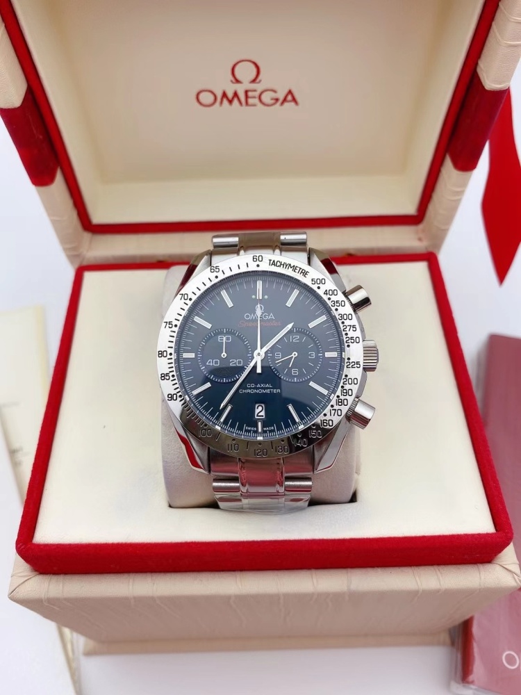 Men's Quartz Watch Chronograph 904L Stainless Steel 42mm-OG 24