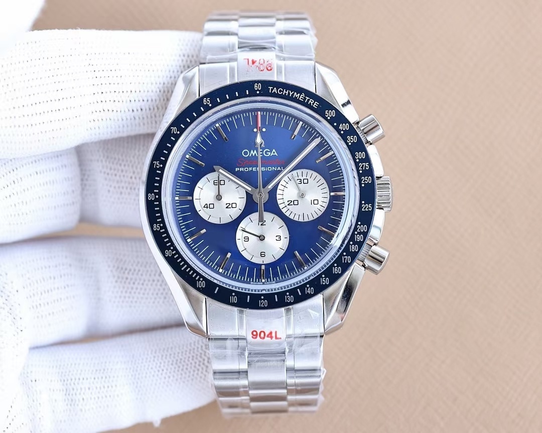 Men's Quartz Watch Chronograph 904L Stainless Steel 43 mm-OG 116
