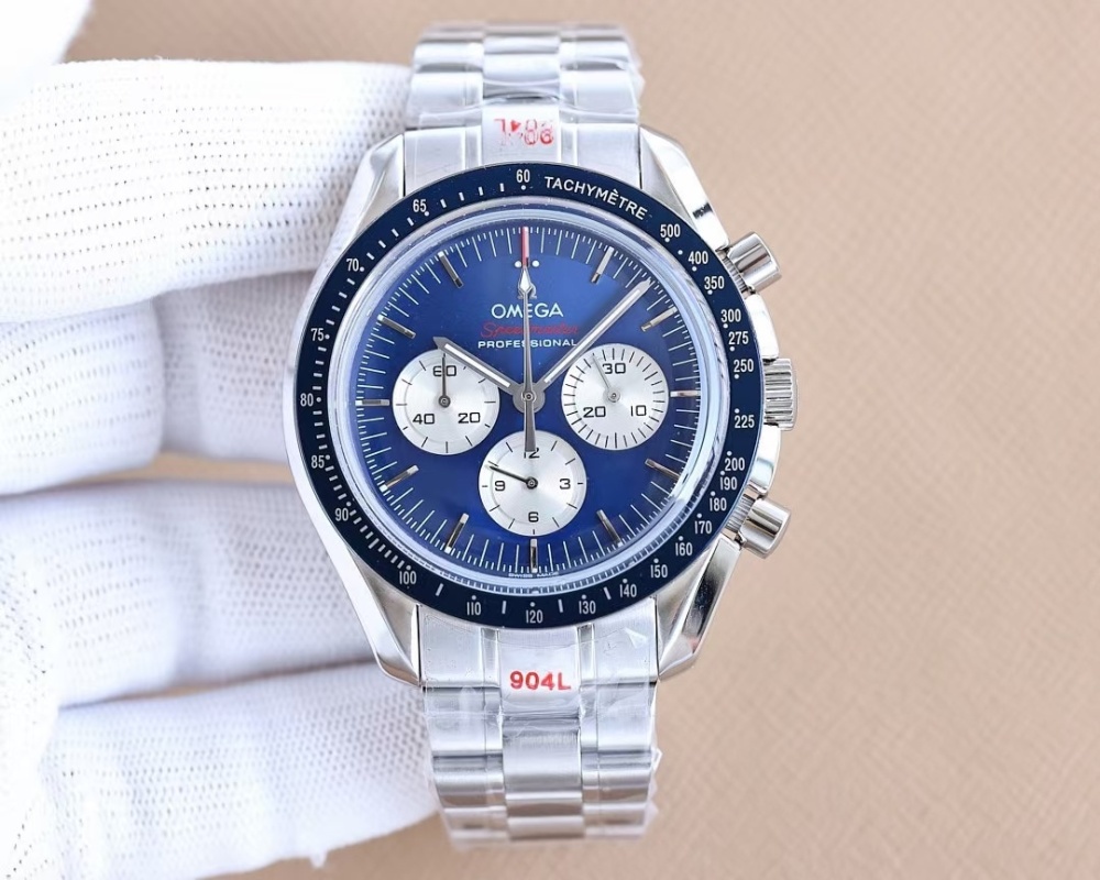 Men's Quartz Watch Chronograph 904L Stainless Steel 43 mm-OG 116