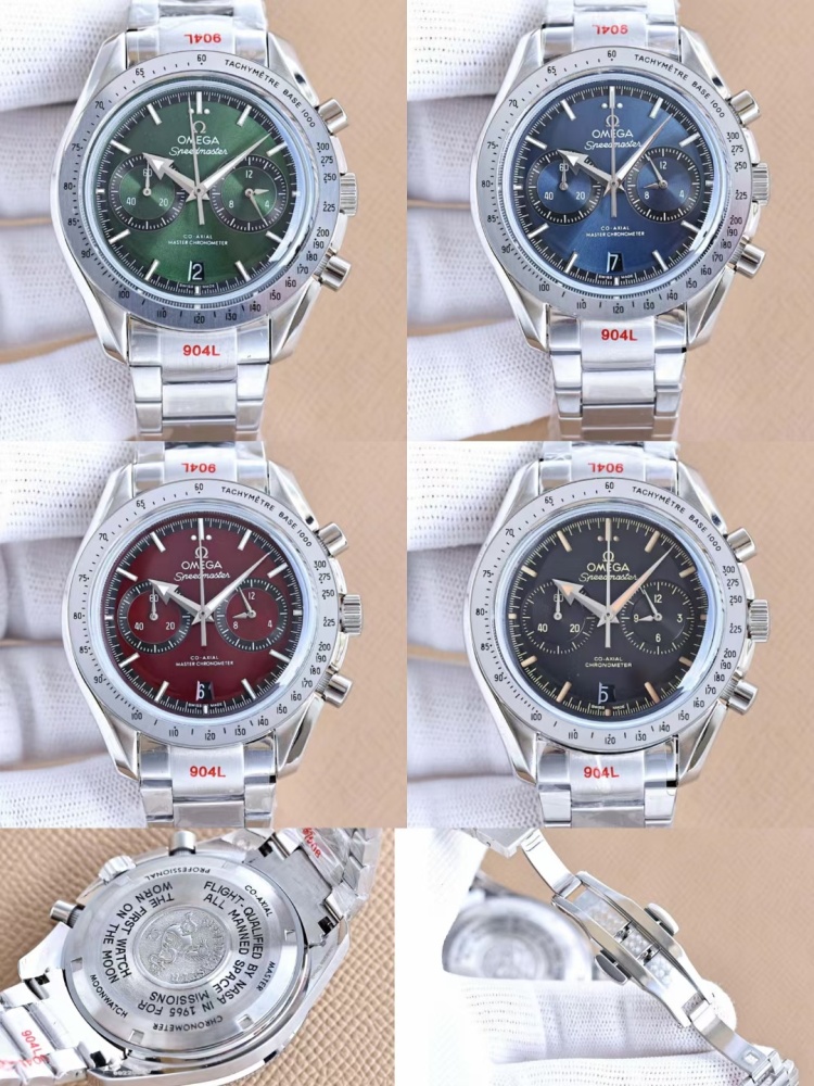 Men's Quartz Watch Chronograph 904L Stainless Steel 43.5 mm-OG 119