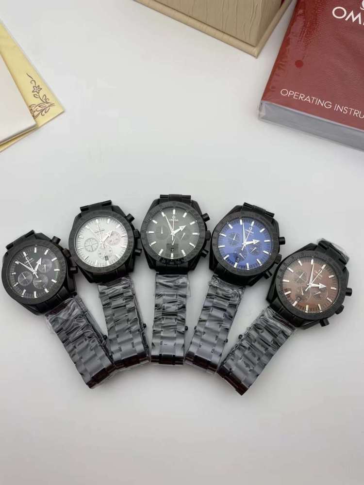 Men's Quartz Watch Chronograph 904L Stainless Steel 43 mm-OG 121