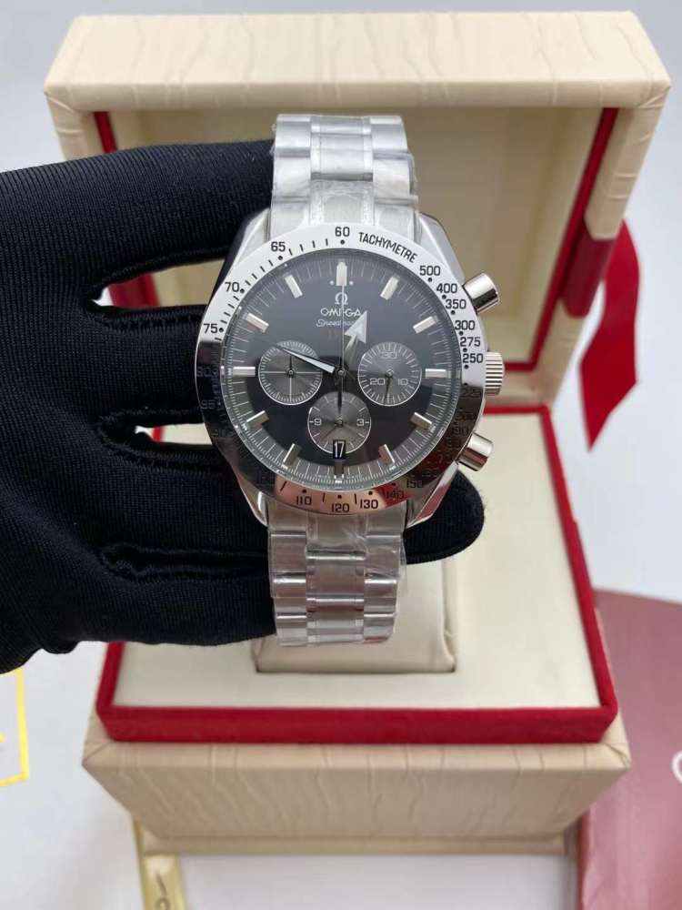 Men's Quartz Watch Chronograph 904L Stainless Steel 43 mm-OG 121