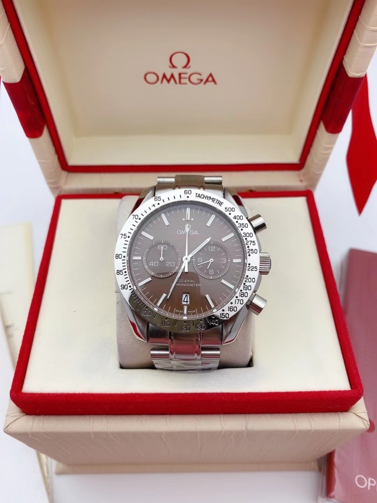 Men's Quartz Watch Chronograph 904L Stainless Steel 42mm-OG 24