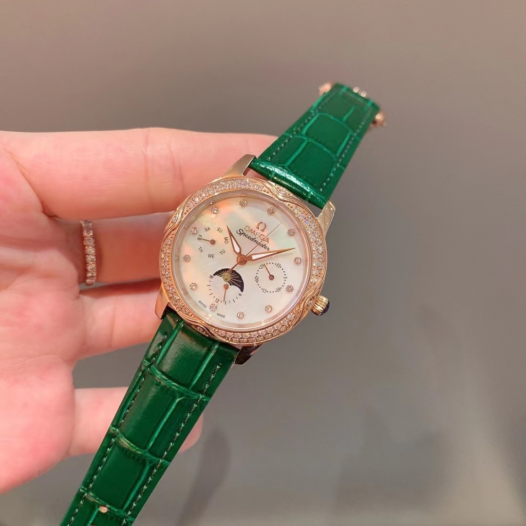 Women's  Quartz Watch Chronograph 904L Stainless Steel 35 mm-OG124