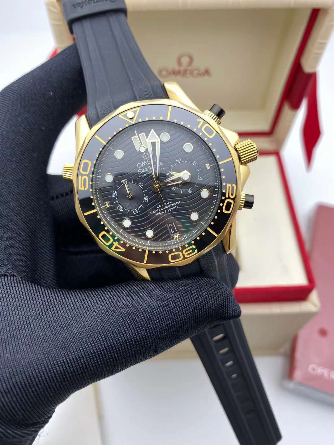 Men's Quartz Watch Chronograph 904L Stainless Steel 44 mm-OG 106