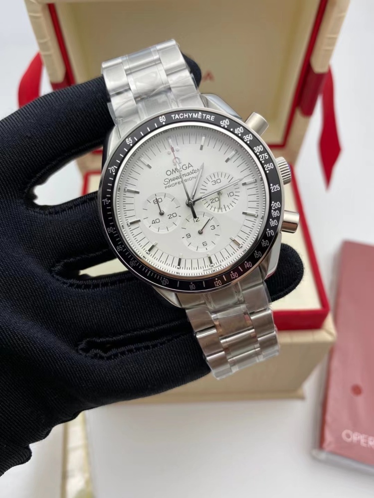 Men's Quartz Watch Chronograph 904L Stainless Steel 43 mm-OG 104
