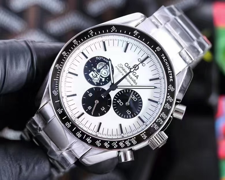 Men's Quartz Watch Chronograph 904L Stainless Steel 44 mm-OG 110