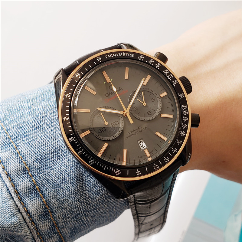 Men's Quartz Watch Chronograph 904L Stainless Steel 42 mm-OG 10