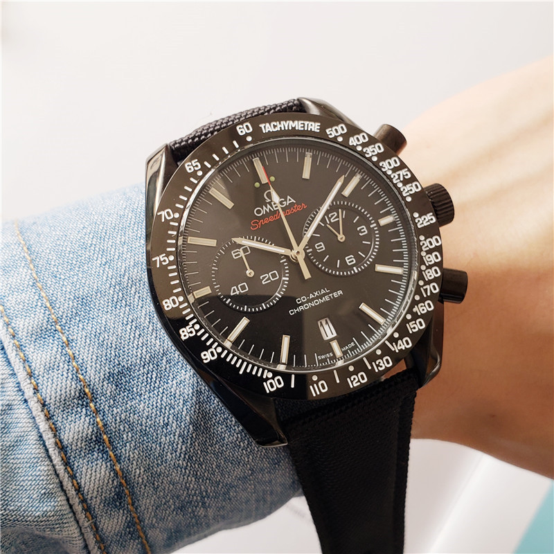 Men's Quartz Watch Chronograph 904L Stainless Steel 44 mm-OG 13