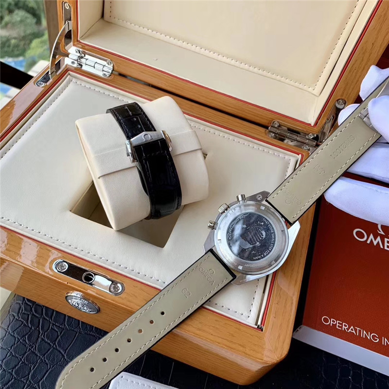 Men's Quartz Watch Chronograph 904L Stainless Steel 43 mm-OG 107