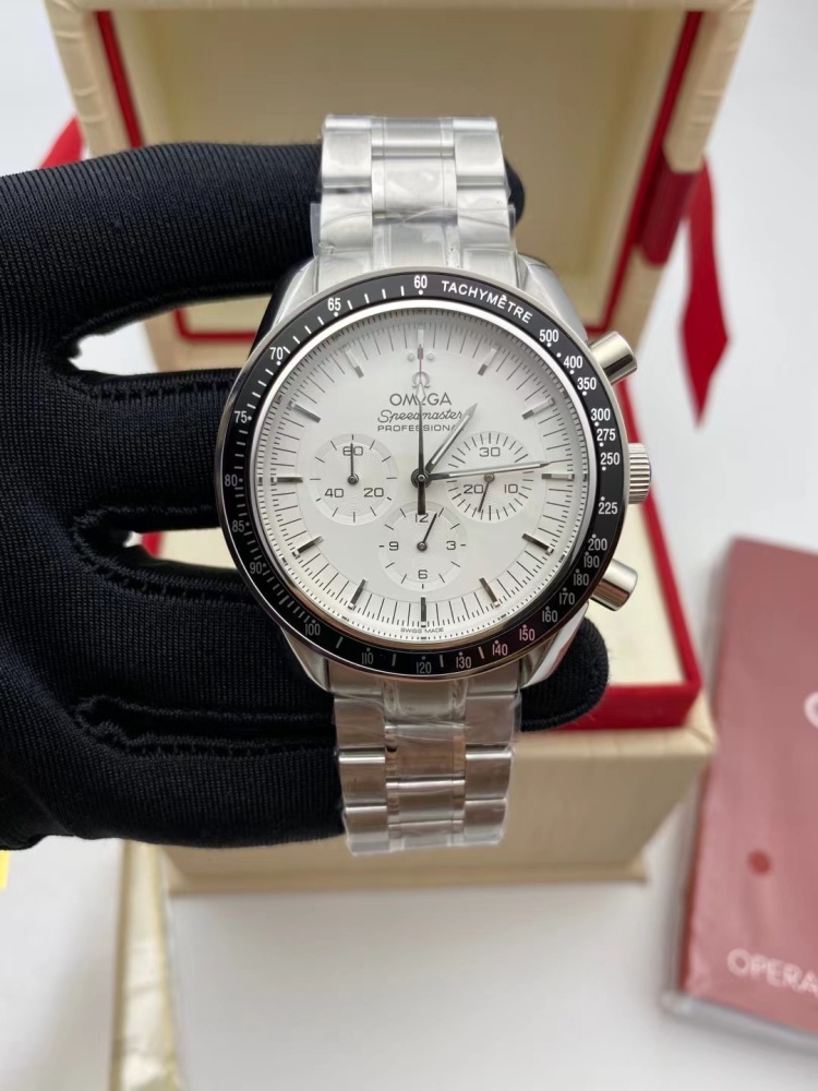Men's Quartz Watch Chronograph 904L Stainless Steel 43 mm-OG 104