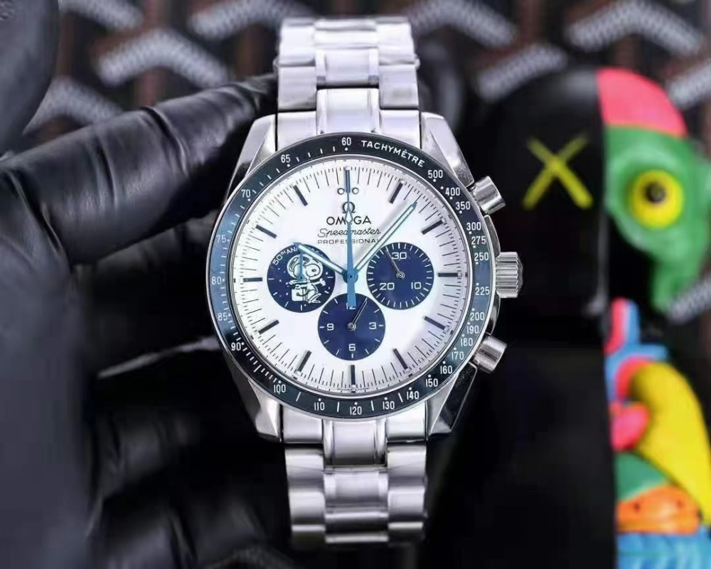 Men's Quartz Watch Chronograph 904L Stainless Steel 44 mm-OG 110