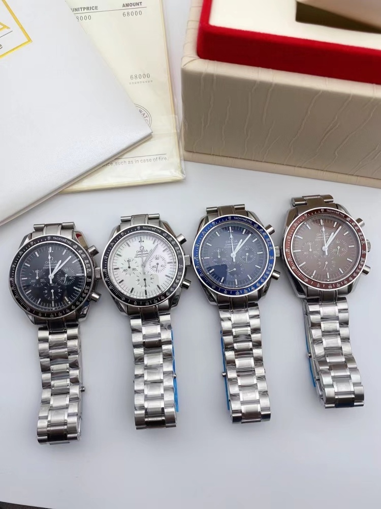 Men's Quartz Watch Chronograph 904L Stainless Steel 43 mm-OG 104