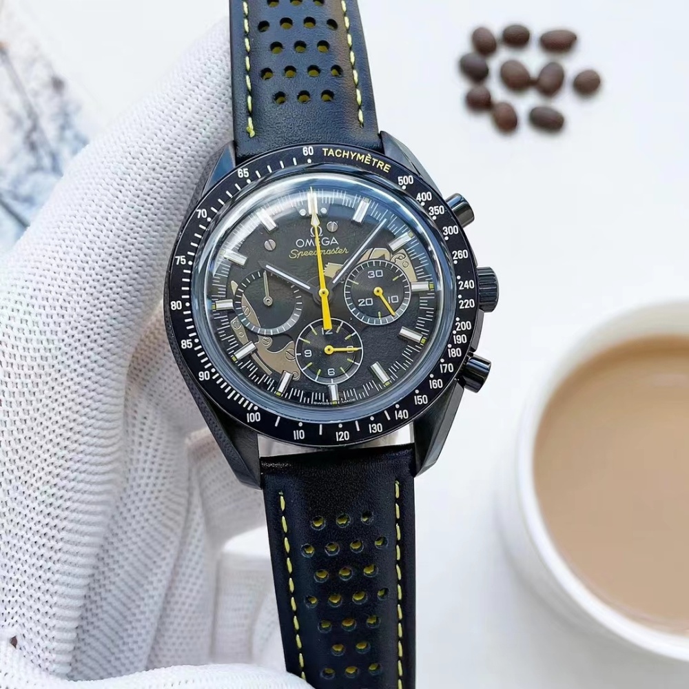 Men's Quartz Watch Chronograph 904L Stainless Steel 44 mm-OG 125
