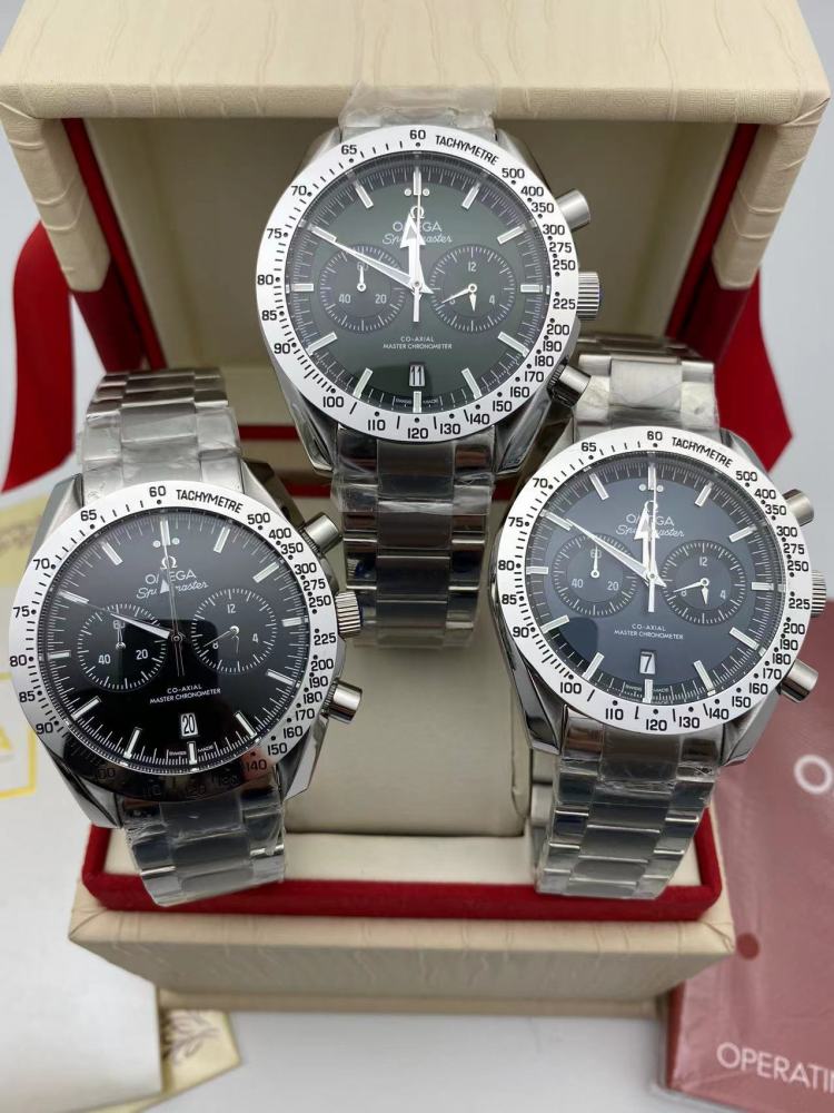 Men's Quartz Watch Chronograph 904L Stainless Steel 44 mm-OG 105