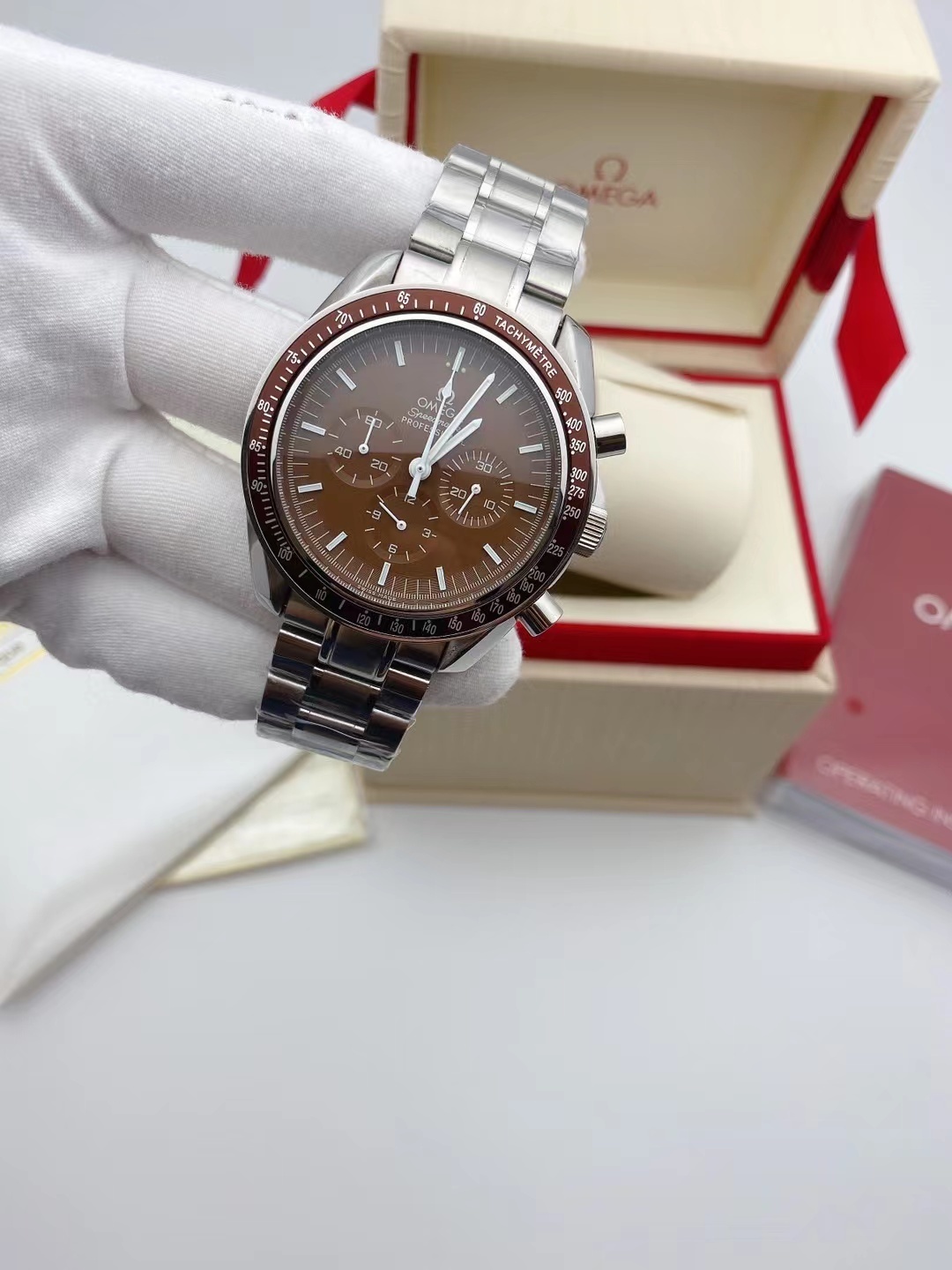 Men's Quartz Watch Chronograph 904L Stainless Steel 43 mm-OG 104