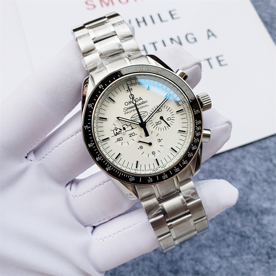 Men's Quartz Watch Chronograph 904L Stainless Steel 44 mm-OG 109