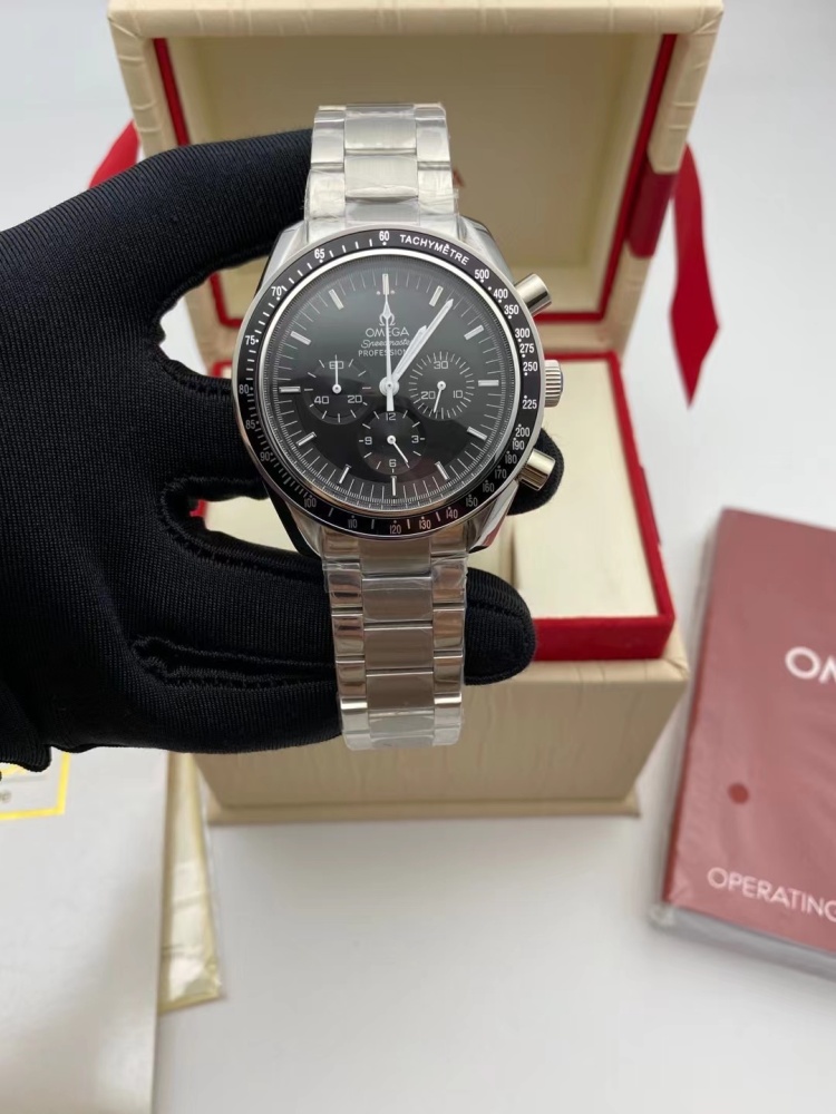 Men's Quartz Watch Chronograph 904L Stainless Steel 43 mm-OG 104