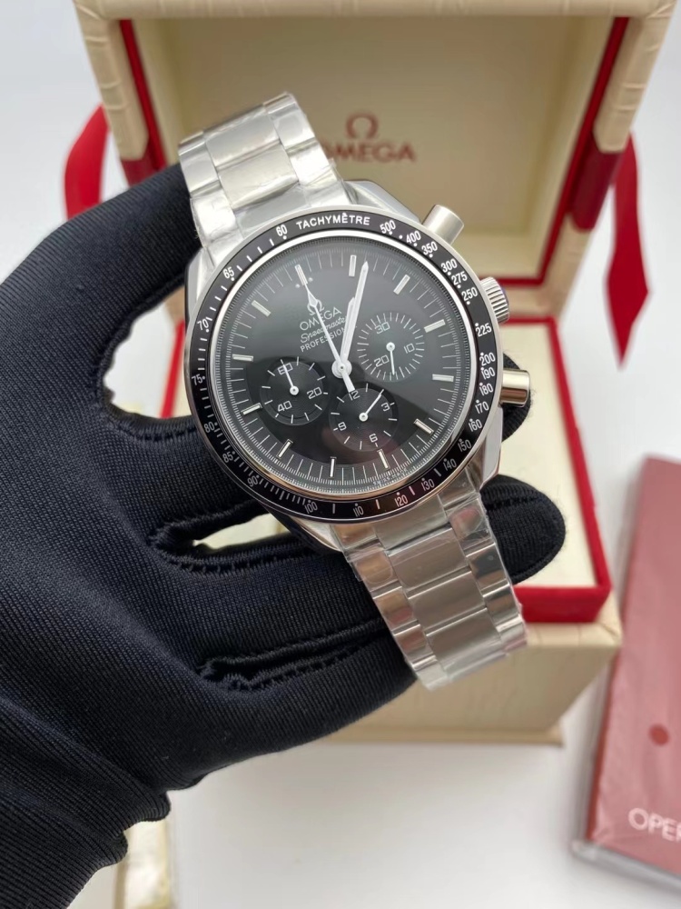 Men's Quartz Watch Chronograph 904L Stainless Steel 43 mm-OG 104